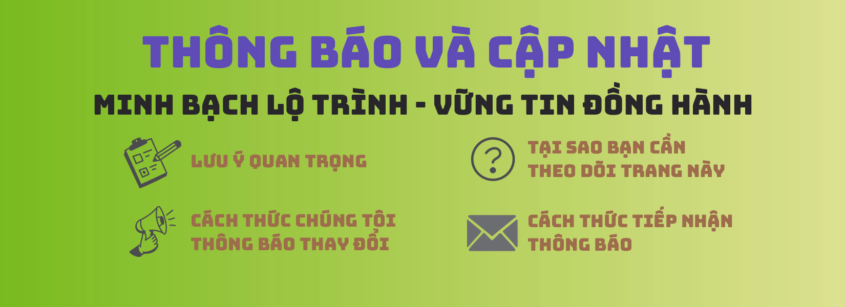 Minh bạch lộ trình, vững tin đồng hành
